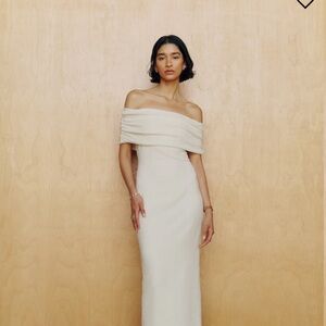 Josefina Off-Shoulder Cream knit Dress